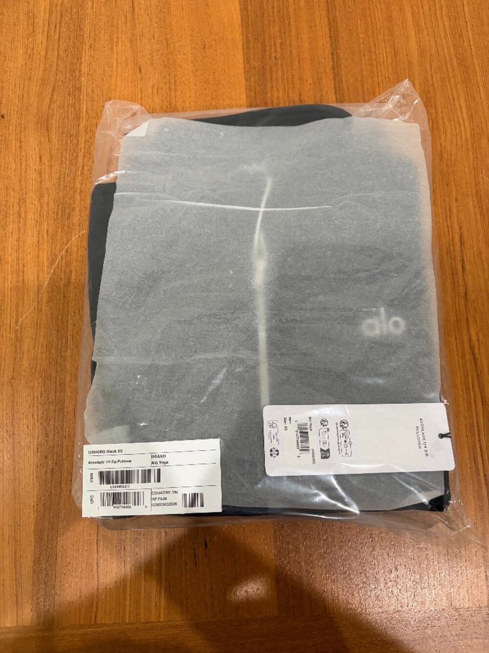 Alo Yoga Accolade Quarter Zip Pullover - Black Size X-SMALL WOMEN NWT AUTHENTIC